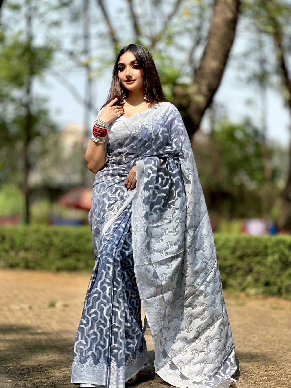 মসলিন জামদানি শাড়ী (8)