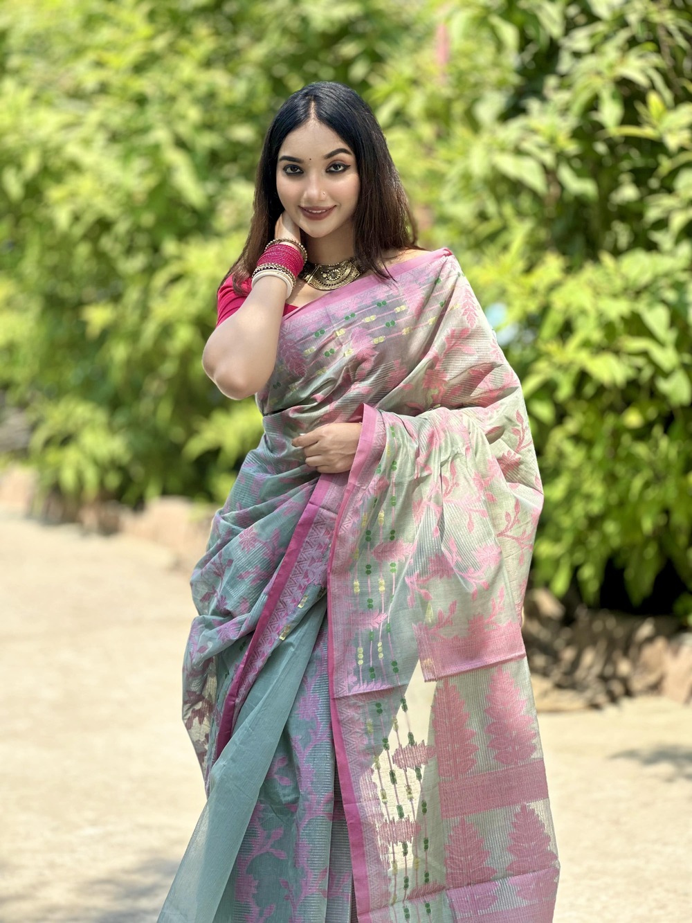 কাশ্মীরি জামদানি শাড়ী (9.)